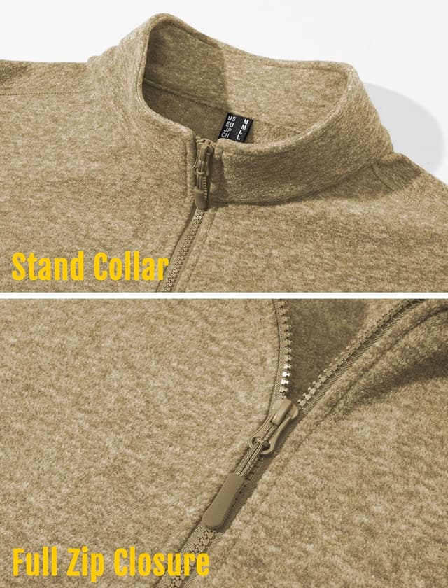 Detalle 2 de EKLENTSON men’s full-zip lightweight fleece jacket with zip pockets