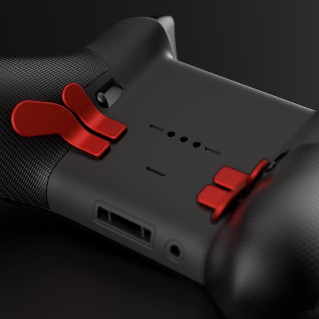 Detalle de eXtremeRate 6 in 1 Metallic Scarlet Red Magnetic back paddles & D-pads for Xbox Elite controllers