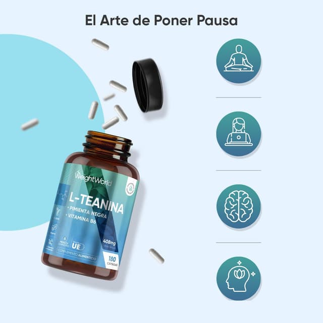 Thumbnail 2 de L Theanine 500mg con Toronjil 🌿 - 180 Cápsulas Veganas