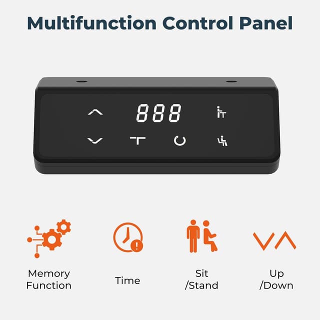 Detalle de SANODESK Escritorio Elevable Eléctrico 160x75cm - Ergonomía en Casa
