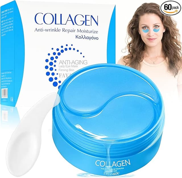 Detalle de 60 PCS Parches Colágeno para Ojos 💧 Reducen Ojeras y Líneas Finas
