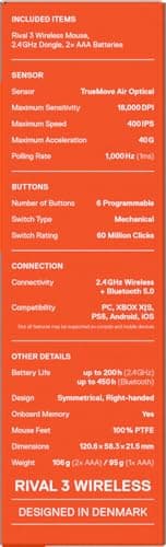 Thumbnail 14 de SteelSeries Rival 3 Wireless Gen 2 ratón gaming 18.000 dpi 🖱