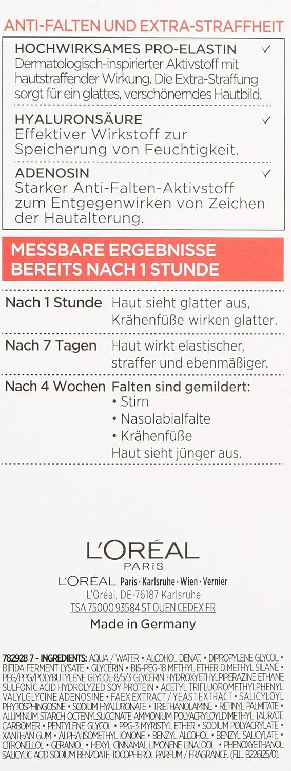 Detalle 2 de L'Oréal Paris Revitalift Hyaluron Sofort Effekt Serum (Anti-Aging) mit Hyaluronsäure & Pro-Elastin, 30 ml – Packung mit 2
