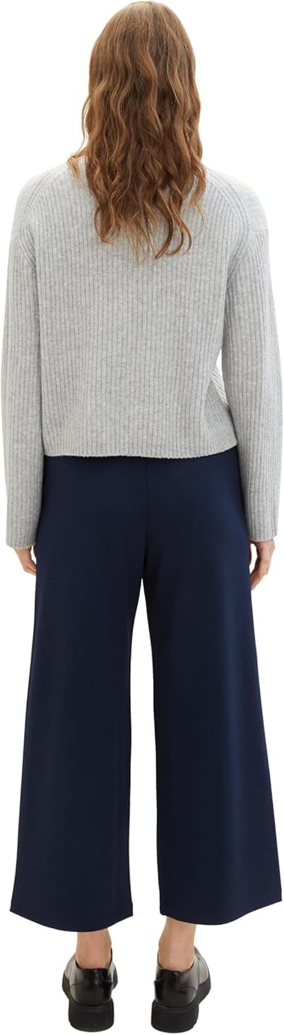 Thumbnail 2 de TOM TAILOR Denim Pantalon femme en tissu doux : coupe culotte à jambe recte et longueur acortée