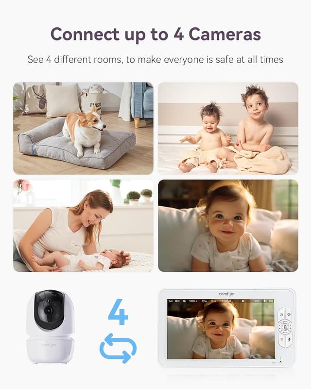 Thumbnail 4 de Comfyer Baby Monitor 7" 1080P camera
