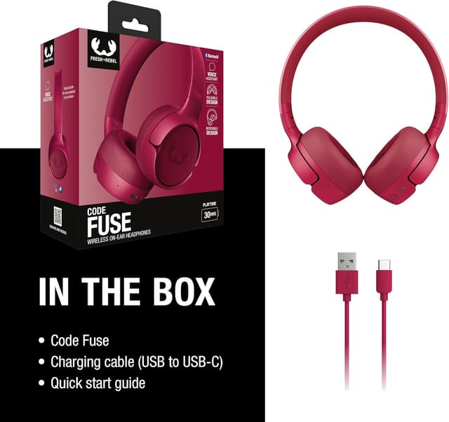 Thumbnail 6 de Fresh 'n Rebel Code Fuse - Auriculares Bluetooth con 30h, micrófono, control y plegables 🎧