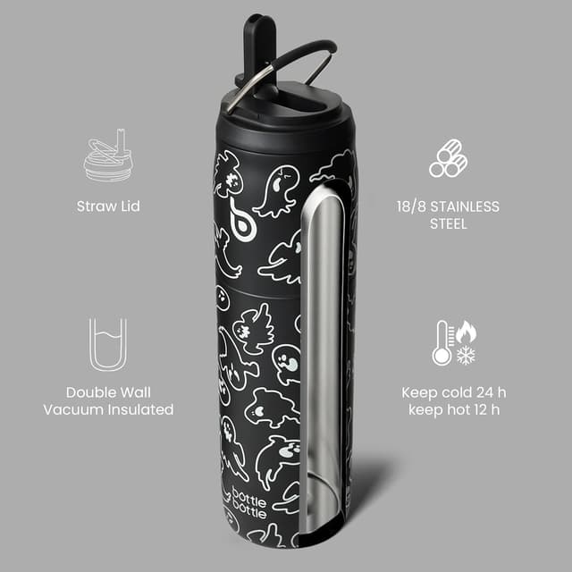 Detalle de Bottle Bottle insulated water bottle 950ml (32oz) with straw lid, handle and stainless steel flask