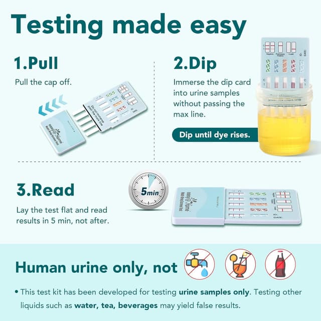 Thumbnail 1 de Easy@Home 5 Panel Drug Test Kit 5 pack