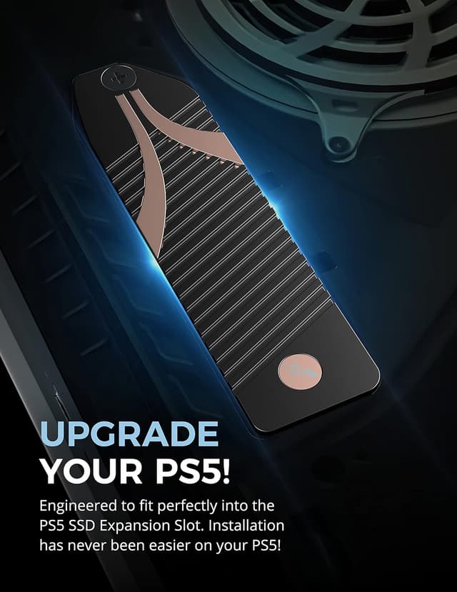Detalle 2 de SABRENT SB-PSHS PS5 M.2 NVMe heatsink 1 aluminium cooler