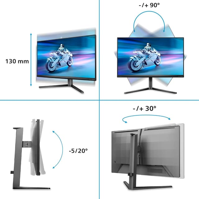 Detalle de Philips Evnia 27M2N5500 27-inch QHD gaming monitor (180 Hz, FreeSync Premium, G-Sync compatible) with HDR400