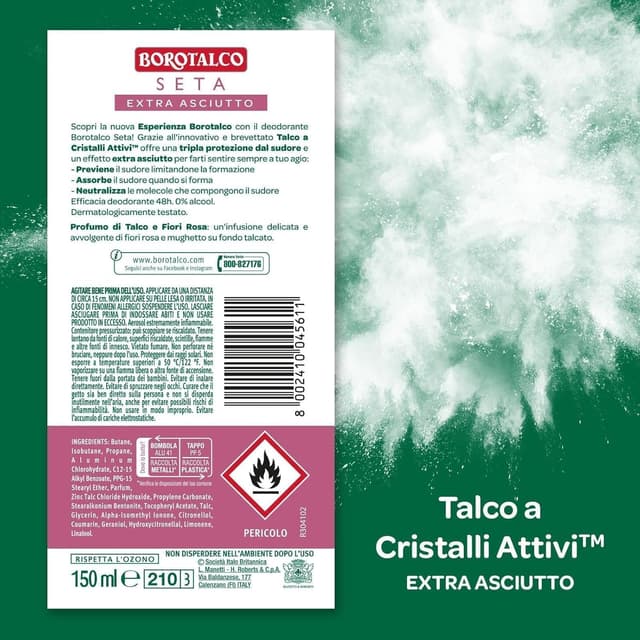 Thumbnail 1 de Borotalco Deodorante Spray Seta 48h 4×150 ml