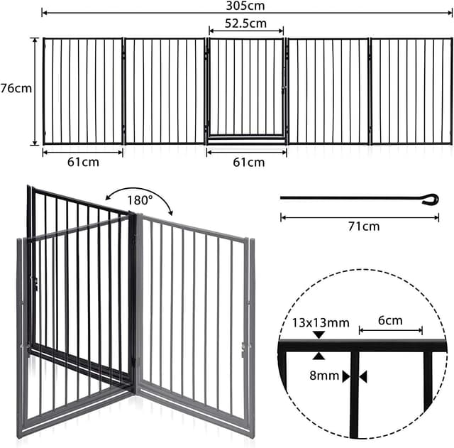 Thumbnail 1 de UISEBRT griglia protettiva camino 5 pezzi 🛡