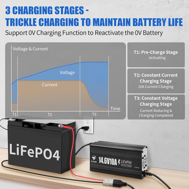 Thumbnail 5 de 12V 10A Lithium Battery Charger 14.6V LiFePO4