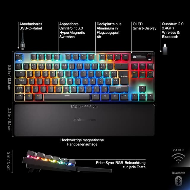 Thumbnail 2 de SteelSeries Apex Pro TKL Wireless Gen 3 Gaming-Tastatur