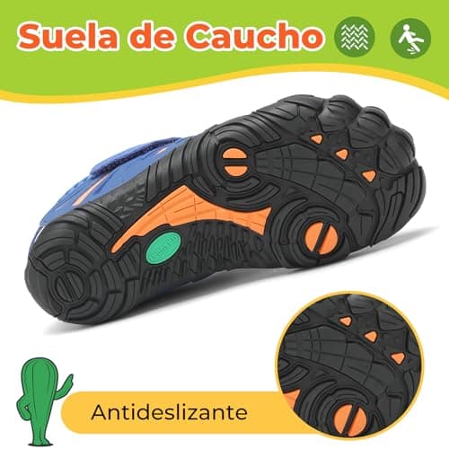 Detalle de SAGUARO zapatillas barefoot minimalistas para niña y niños, suela antideslizante y zero drop