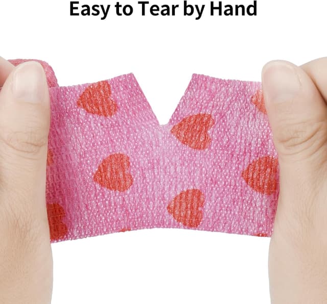 Detalle de 12 Stück selbstklebende Bandage für Hund & andere Haustiere – Vet Wrap Pet Kohäsivverband