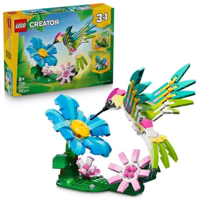 Detalle de LEGO Creator Colibrí 3 en 1 312 piezas