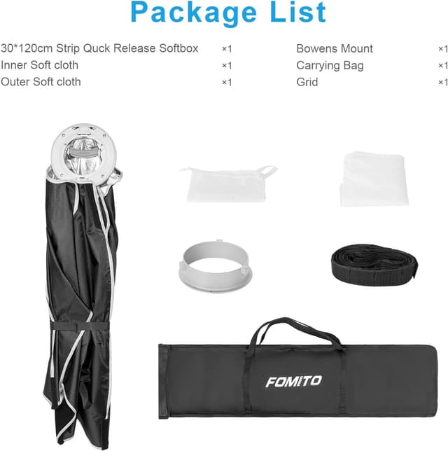 Thumbnail 6 de FOMITO QS30120 30x120cm Strip Softbox