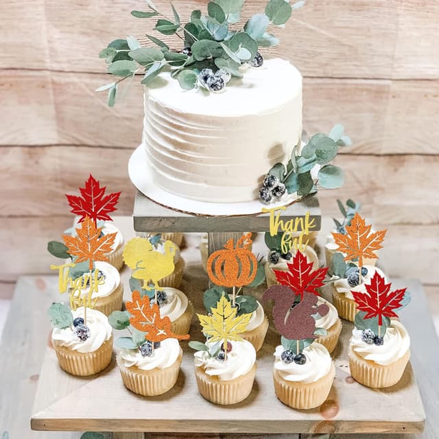 Thumbnail 6 de Glitter cupcake toppers 24 pack