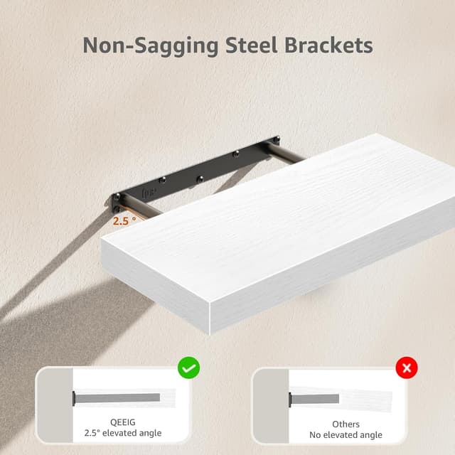 Thumbnail 4 de QEEIG Bathroom Floating Shelf 15.7" Set of 2