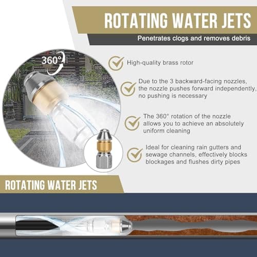 Thumbnail 4 de Ajiteogy Desatascador a Presión 15M para Tuberías