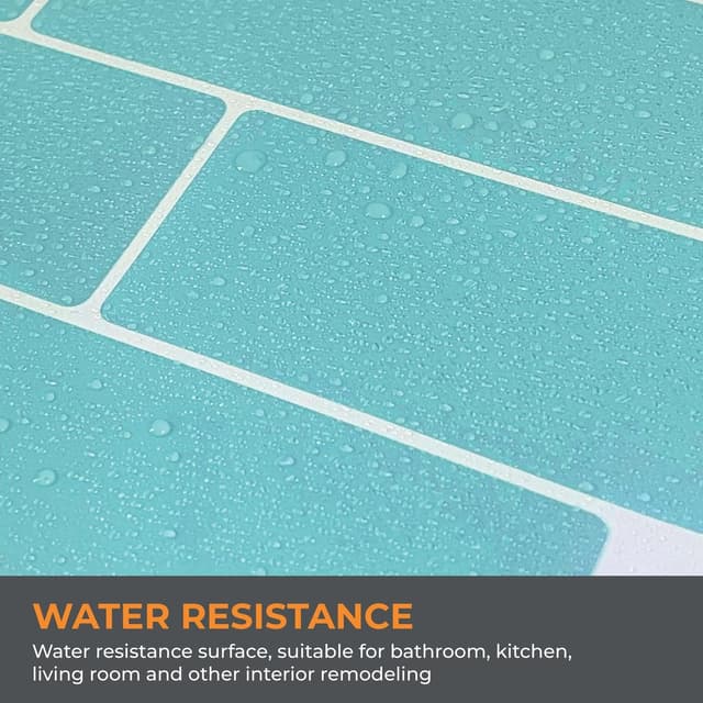 Detalle de WALPLUS 3D Tile Stickers Peel and Stick Backsplash Decals (6 sheets, 12x12in)