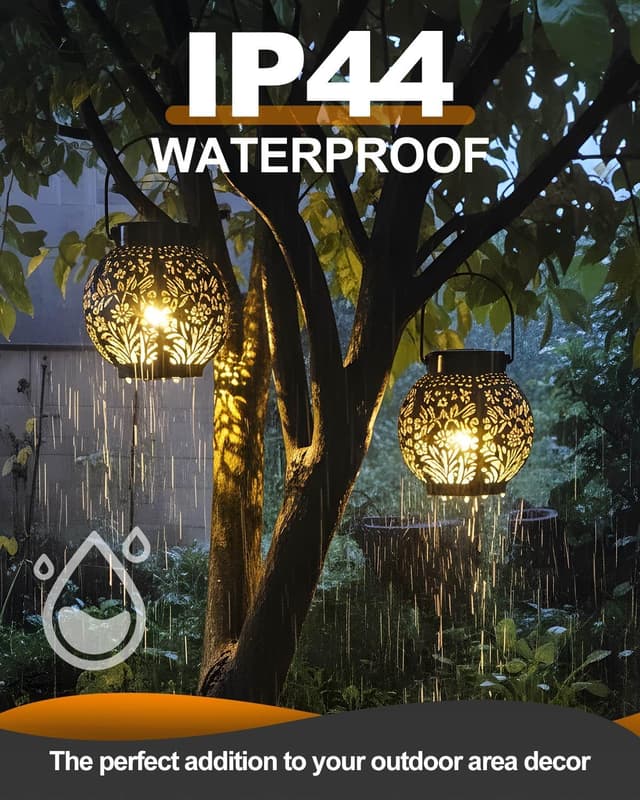 Detalle 1 de KALAHOL Solar Lanterns 2 Pack for garden