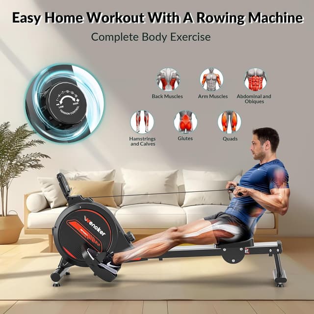 Thumbnail 4 de Wenoker magnetic rowing machine 16 levels