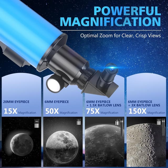 Thumbnail 2 de Teleskop 70 mm Apertur Refraktor 300 mm Brennweite