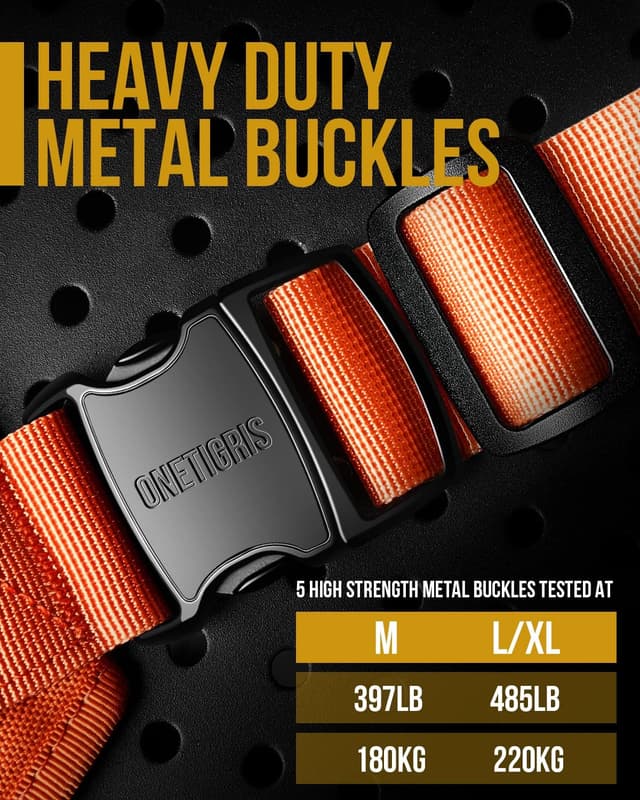 Thumbnail 6 de OneTigris Large Tactical Dog Harness (No-Pull, Adjustable) with Handle, Hook & Loop Panels – L