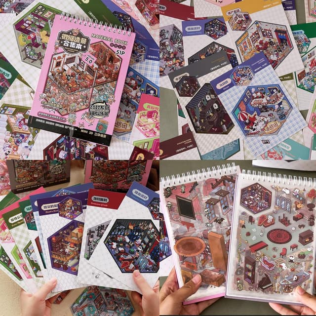 Thumbnail 6 de Afufu Pegatinas Terror 20 escenas 3D