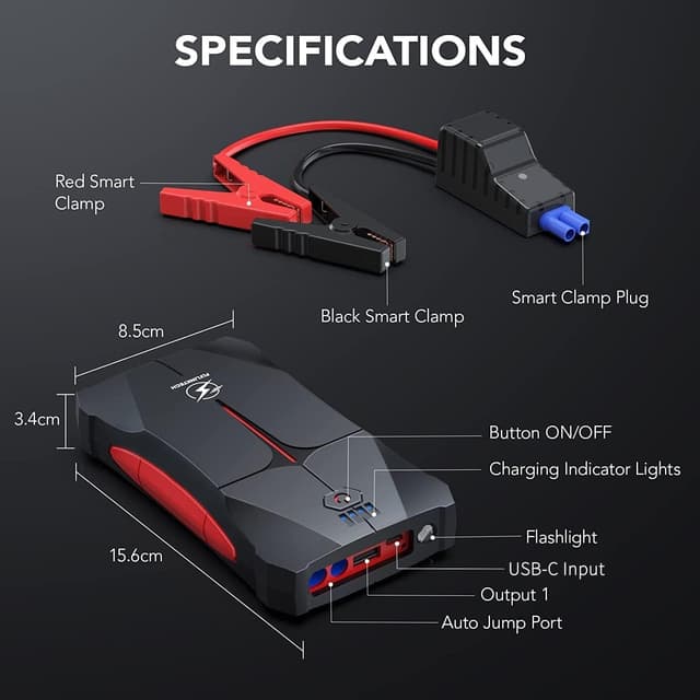 Thumbnail 6 de FLYLINKTECH CF200 13200mAh Car Jump Starter