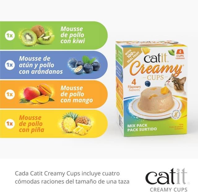 Thumbnail 2 de Catit Creamy Cups Friandise 4 x 25 g