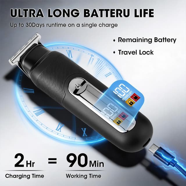 Detalle 2 de Misuke Manscape Body & Pubic Hair Trimmer for Men (Groin & Ball Trimmer) – IPX6 Waterproof Electric Grooming Kit