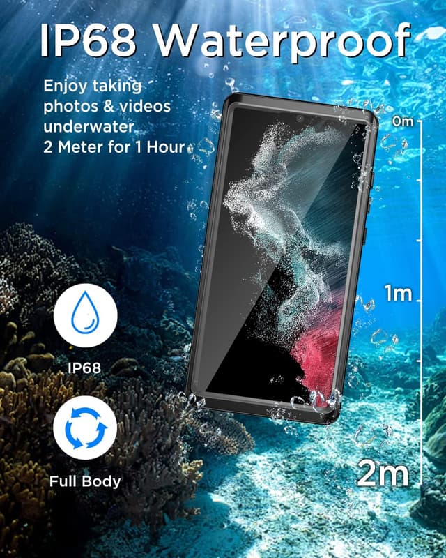 Detalle 2 de Beeasy Samsung Galaxy S22 Ultra 5G case, IP68 360 protection