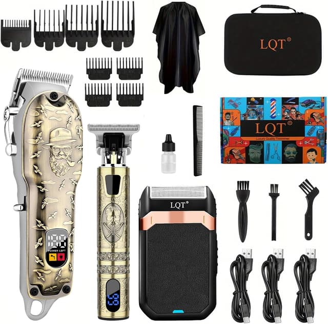 Detalle de Hair Clippers Set Cordless Trimmer with LED Display