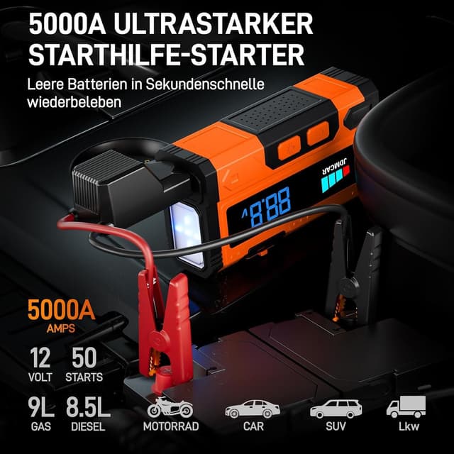 Thumbnail 1 de JDMCAR Starthilfe Powerbank 6000A für Pkw