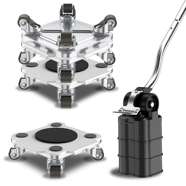 Detalle de ONEON Furniture Mover Pro Set (4 Dollies + 1 Lifter) with TPE Wheels