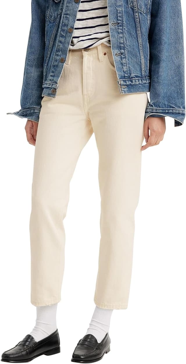 Detalle 2 de Levi's 501 Crop Vaqueros Ecru Booper No Damage para mujer (25W / 26L)