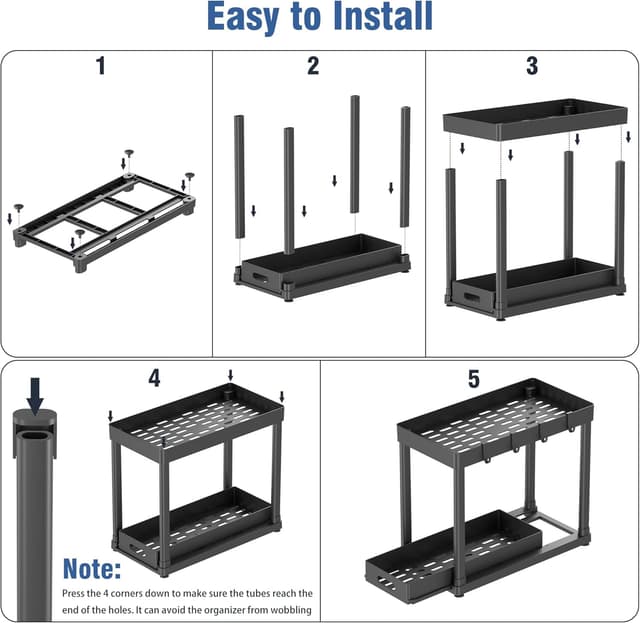 Thumbnail 6 de POUGNY 2 Pack Pull-Out Under Sink Organizer 15
