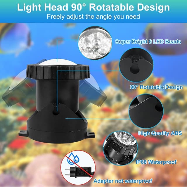 Thumbnail 3 de T-SUNUS Teichbeleuchtung Unterwasser RGB