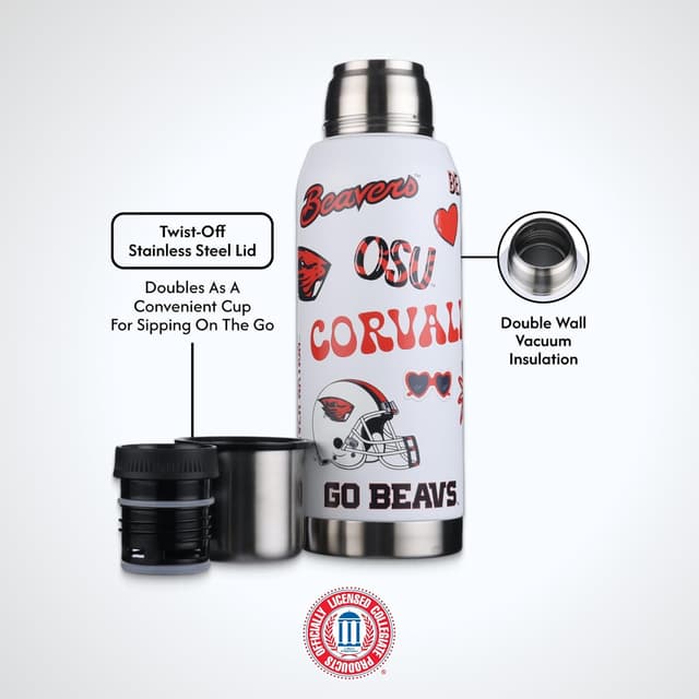 Detalle de The Memory Company Licensed NCAA 34oz Team Spirit Insulated Bottle