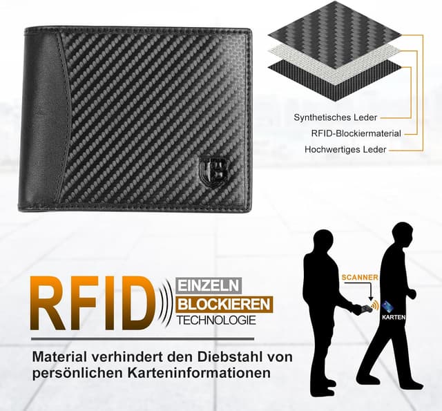 Detalle 2 de BIAL Herren-Geldbörse mit RFID Schutz