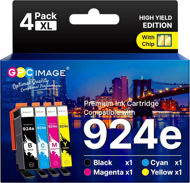 Detalle de GPC Image 924e / 924XL Compatible Ink Cartridges (with chip) – HP 924e 4 Pack