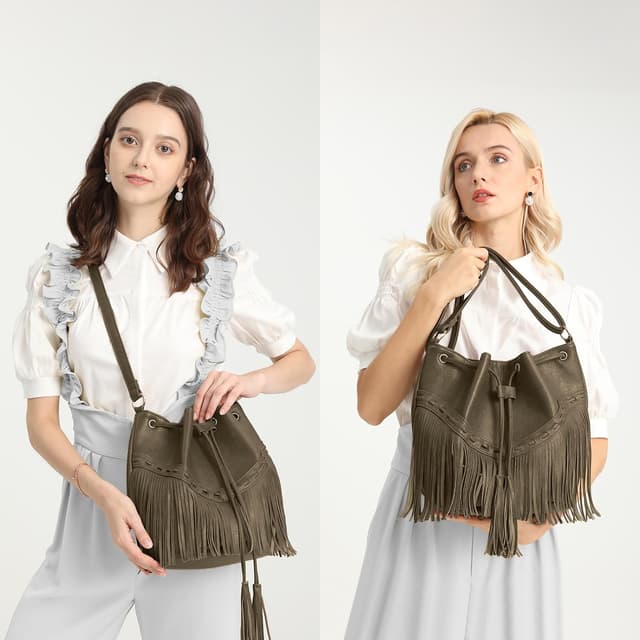 Detalle 2 de Gladdon Leather Bucket Bag for Women