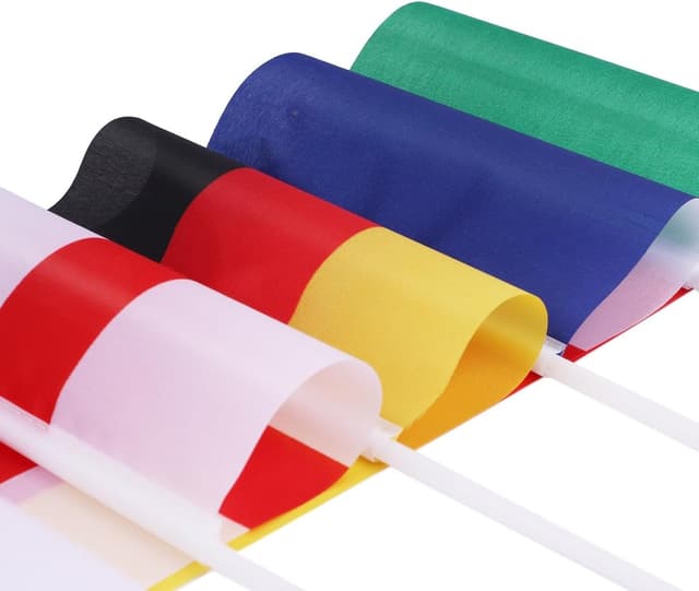 Detalle de AhfuLife World Cup 2026 Stick Flags (48 countries) with 30cm white poles