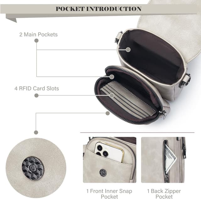 Detalle 2 de MUIIKOLA Handytasche Umhängen mit RFID
