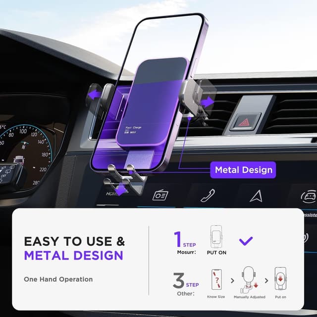 Thumbnail 4 de MOSURR 15W Wireless Car Charger Mount