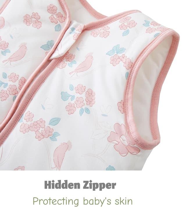 Detalle de Chilsuessy Baby-Schlafsack mit Füßen 2er-Pack, 2,5 Tog – weicher Baumwoll-Schlafsack für Kinder (75–85 cm)