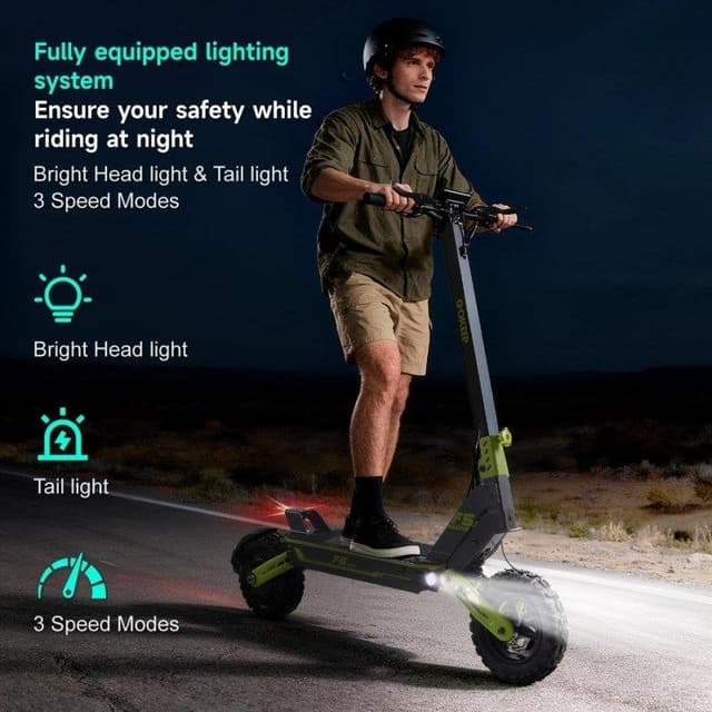 Detalle 2 de Patinete eléctrico GOKEEP F5 1000W con autonomía de hasta 70 km, doble suspensión y ruedas de 11”